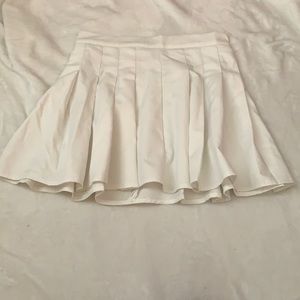 Romwe White Pleated Tennis Skirt